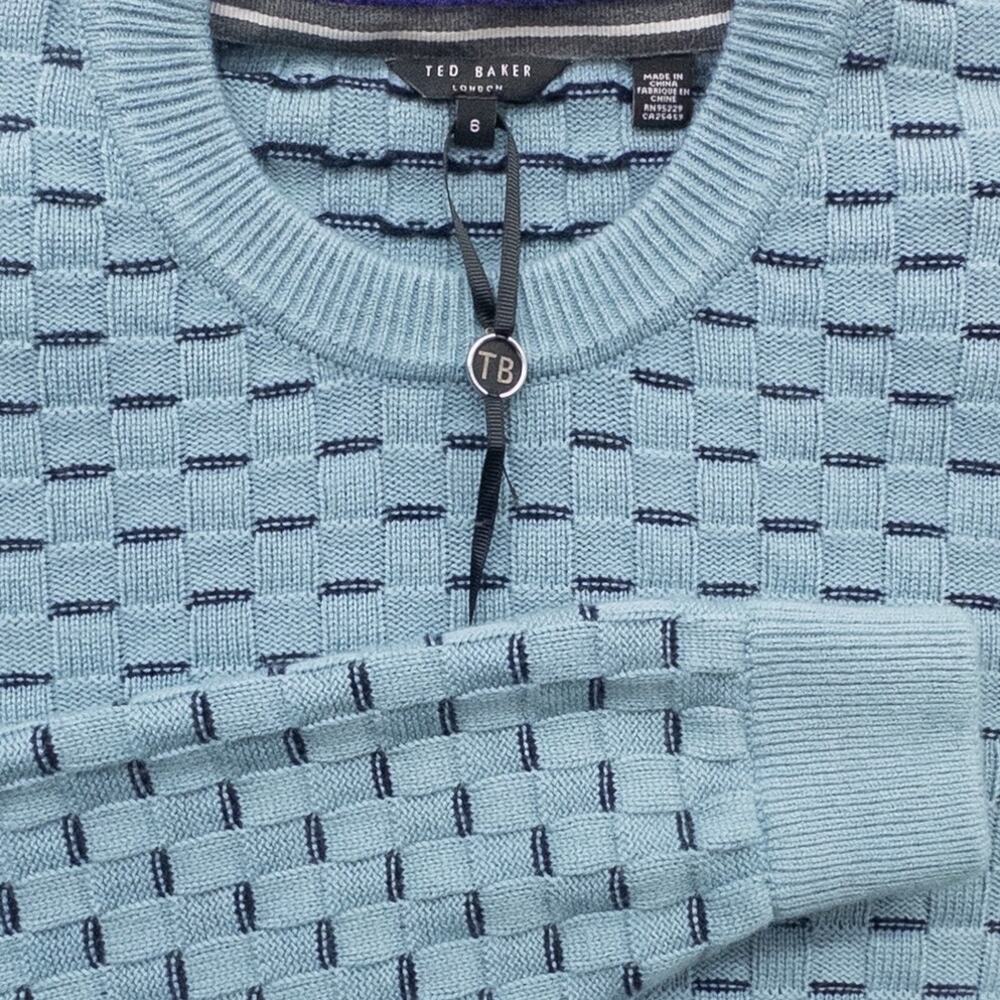 Ted Baker London Arrlo Slim Fit Crewneck Sweater Light Blue TB 6 Men's 2XL